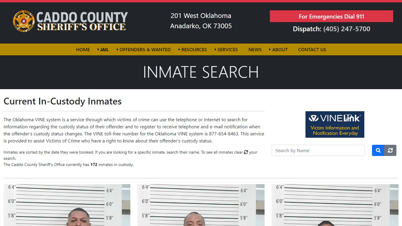 Inmate Search - Caddo County Sheriff's Office